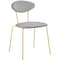 Armen Living Neo Modern Gray Velvet and Gold Metal Leg Dining Room Chairs, PK2 LCNESIGLGRY - alternate 4